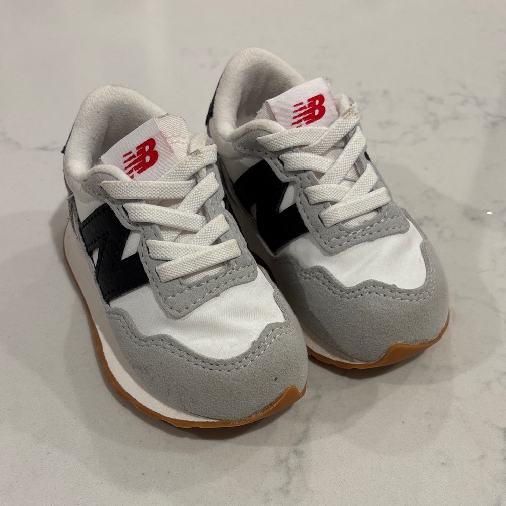 New Balance Kids' Sneakers in Gray, White, and Black